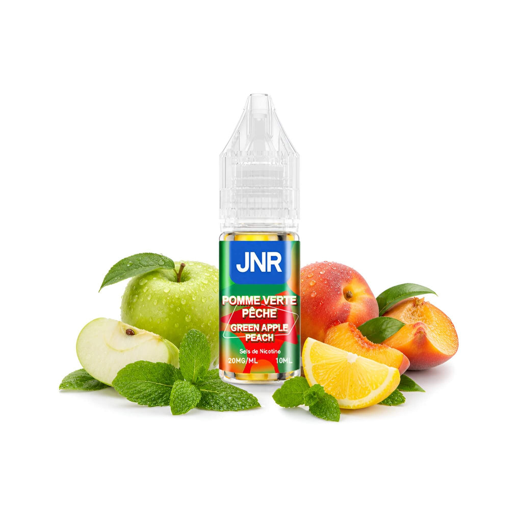 E-Liquide JNR Puff 10ml 2% - Green Apple Peach - Saveur Green Apple Peach